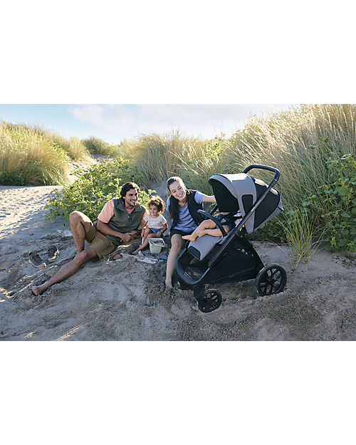 Inglesina Aptica XT System Duo - Canyon Grey - All Season Seat + Open Up Cot Trio and Duo Strollers