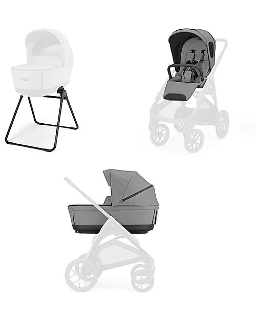 Inglesina Aptica XT System Duo - Canyon Grey - Seduta All Season + Culla Open Up Pushchairs