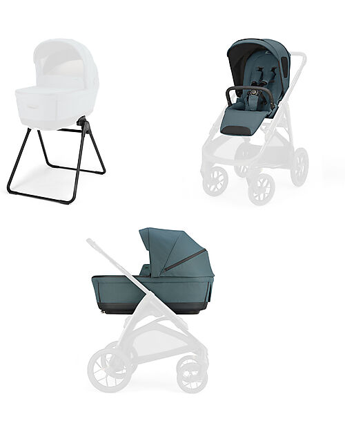 Inglesina Aptica XT System Duo - Himalaya Blue - Seduta All Season + Culla Open Up Pushchairs