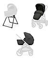 Inglesina Aptica XT System Duo - Magnet Grey - All Season Seat + Open Up Cot Trio and Duo Strollers