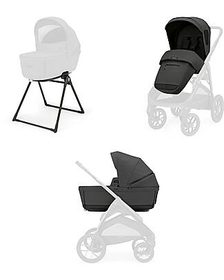 Inglesina Aptica XT System Duo - Magnet Grey - All Season Seat + Open Up Cot Trio and Duo Strollers
