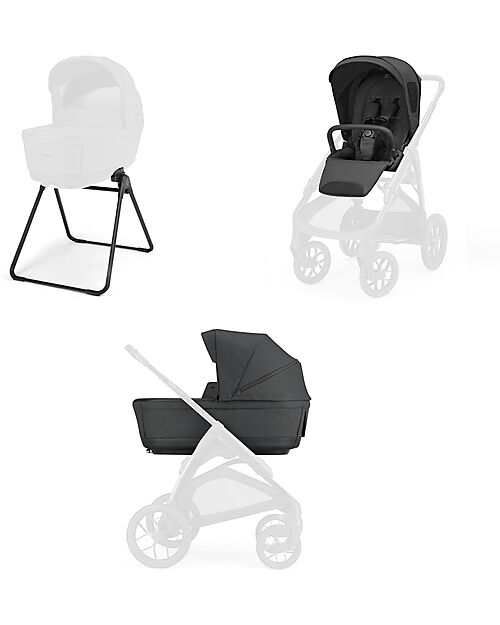 Inglesina Aptica XT System Duo - Magnet Grey - Seduta All Season + Culla Open Up Pushchairs
