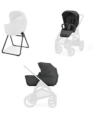 Inglesina Aptica XT System Duo - Magnet Grey - Seduta All Season + Culla Open Up Pushchairs