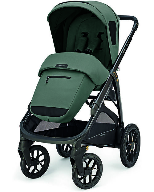 Inglesina Aptica XT System Duo - Taiga Green - All Season Seat + Open Up Cot Trio and Duo Strollers