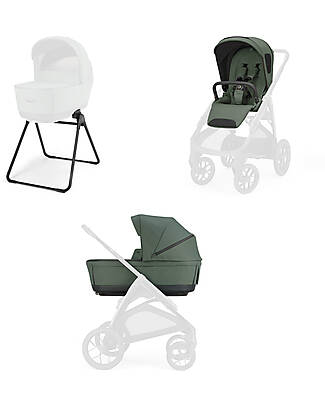 Inglesina Aptica XT System Duo - Taiga Green - Seduta All Season + Culla Open Up Pushchairs