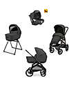 Inglesina Aptica XT System Quattro - Magnet Grey - All Season Seat + Open Up Cot + Standup + Darwin Car Seat Trio and Duo Strollers