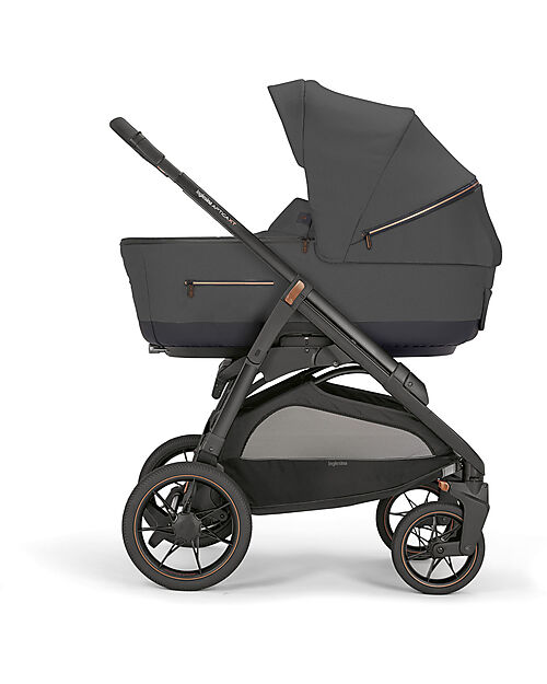 Inglesina Aptica XT System Quattro - Magnet Grey - Stroller + Standup Cradle + Darwin Recline Car Seat Trio and Duo Strollers
