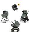 Inglesina Aptica XT System Quattro - Taiga Green - Stroller + Standup Cradle + Darwin Car Seat	 Trio and Duo Strollers