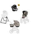 Inglesina Aptica XT System Quattro - Tundra Beige - All Season Seat + Open Up Cot + Standup + Darwin Car Seat Pushchairs