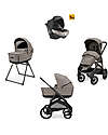 Inglesina Aptica XT System Quattro - Tundra Beige - All Season Seat + Open Up Cot + Standup + Darwin Car Seat Trio and Duo Strollers