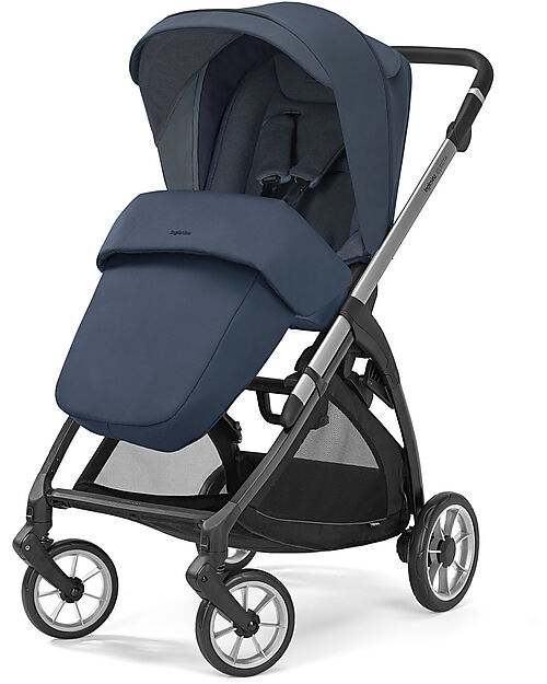 Inglesina Electa Stroller Silver Black - Hudson Blue - Ideal for the City Pushchairs