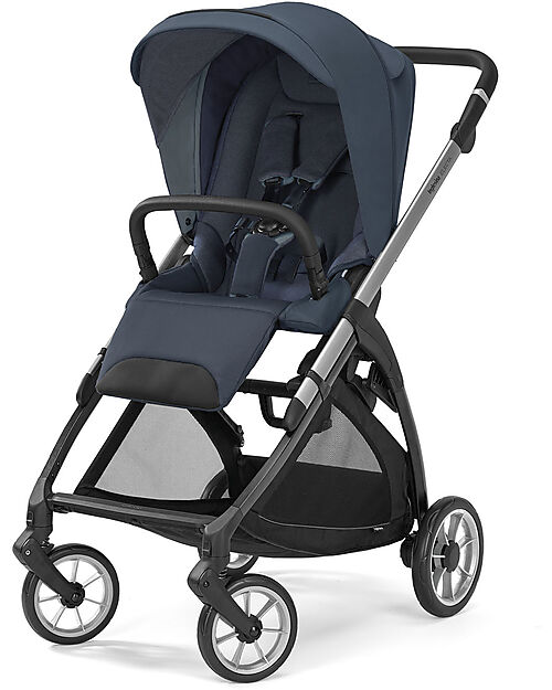 Inglesina Electa Stroller Silver Black - Hudson Blue - Ideal for the City Pushchairs