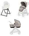 Inglesina Electa System Duo - Battery Beige - All Season Seat + Open Up Cot Trio and Duo Strollers