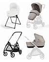 Inglesina Electa System Duo - Battery Beige - All Season Seat + Open Up Cot Trio and Duo Strollers