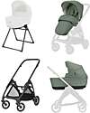 Inglesina Electa System Duo - Murray Green - All Season Seat + Open Up Cot Trio and Duo Strollers