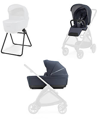 Inglesina Electa System Duo - Rooftop Blue - All Season Seat + Open Up Cot Pushchairs