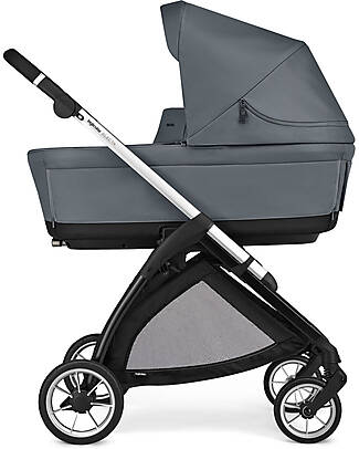 Inglesina Electa System Duo - Union Grey - All Season Seat + Open Up Cot Trio and Duo Strollers