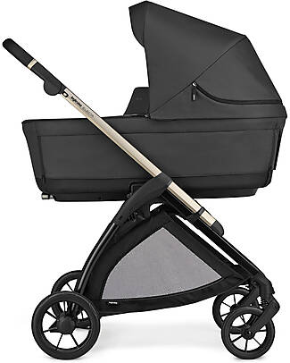 Inglesina Electa System Duo - Upper Black - All Season Seat + Open Up Cot Trio and Duo Strollers