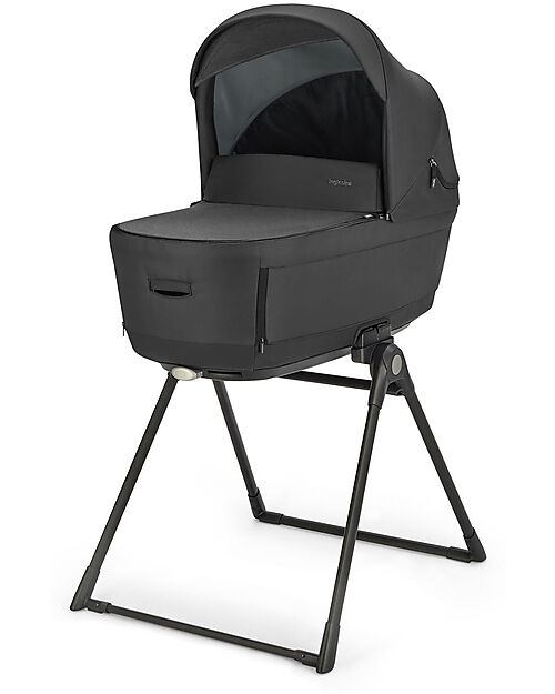Inglesina Electa System Duo - Upper Black - All Season Seat + Open Up Cot Trio and Duo Strollers