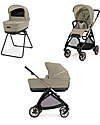 Inglesina Electa System Quattro DUO - Hangar Beige - Stroller + Bassinet Standup + Bronze Black Frame Trio and Duo Strollers