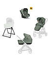 Inglesina Electa System Quattro - Murray Green - All Season Seat + Open Up Cot + Standup + Darwin Car Seat Trio and Duo Strollers
