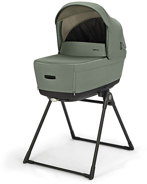 Inglesina Electa System Quattro - Murray Green - Stroller + Standup Cradle + Darwin Car Seat + Chassis Trio and Duo Strollers