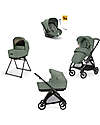 Inglesina Electa System Quattro - Murray Green - Stroller + Standup Cradle + Darwin Recline Car Seat Trio and Duo Strollers