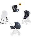 Inglesina Electa System Quattro - Rooftop Blue - All Season Seat + Open Up Cot + Standup + Darwin Recline Car Seat Pushchairs