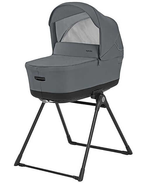 Inglesina Electa System Quattro - Union Grey - Stroller + Standup Cradle + Darwin Car Seat Trio and Duo Strollers