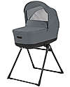 Inglesina Electa System Quattro - Union Grey - Stroller + Standup Cradle + Darwin Car Seat Trio and Duo Strollers