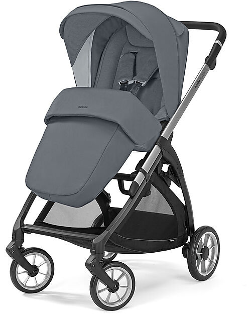 Inglesina Electa System Quattro - Union Grey - Stroller + Standup Cradle + Darwin Car Seat Trio and Duo Strollers
