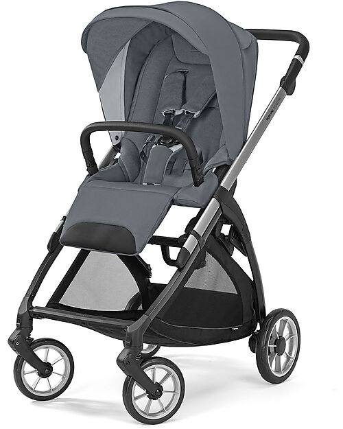 Inglesina Electa System Quattro - Union Grey - Stroller + Standup Cradle + Darwin Car Seat Trio and Duo Strollers
