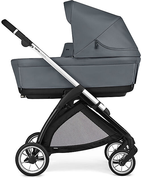 Inglesina Electa System Quattro - Union Grey - Stroller + Standup Cradle + Darwin Car Seat Trio and Duo Strollers