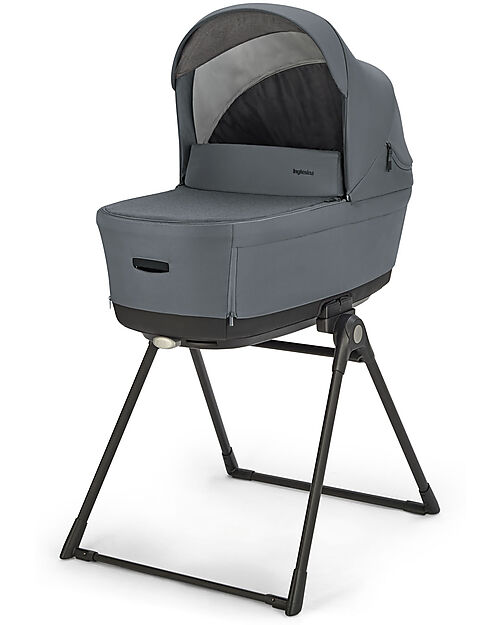 Inglesina Electa System Quattro - Union Grey - Stroller + Standup Cradle + Darwin Car Seat Trio and Duo Strollers