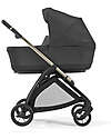 Inglesina Electa System Quattro - Upper Black - Stroller + Standup Cradle + Darwin Recline Car Seat Trio and Duo Strollers