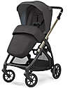 Inglesina Electa System Quattro - Upper Black - Stroller + Standup Cradle + Darwin Recline Car Seat Trio and Duo Strollers