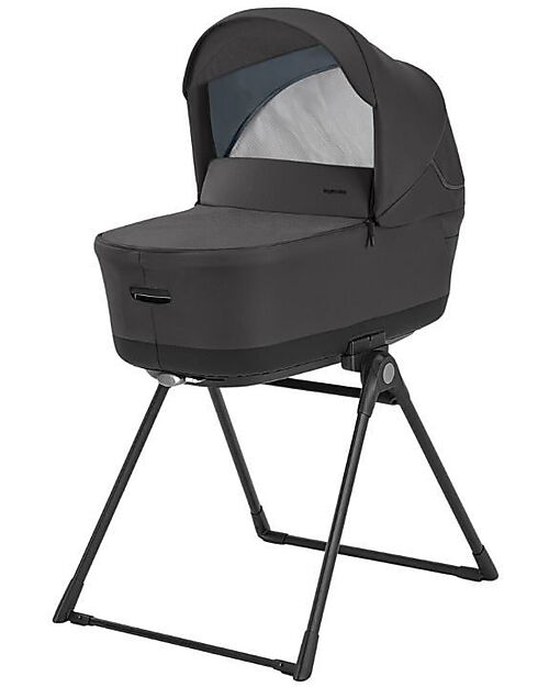 Inglesina Electa System Quattro - Upper Black - Stroller + Standup Cradle + Darwin Recline Car Seat Trio and Duo Strollers