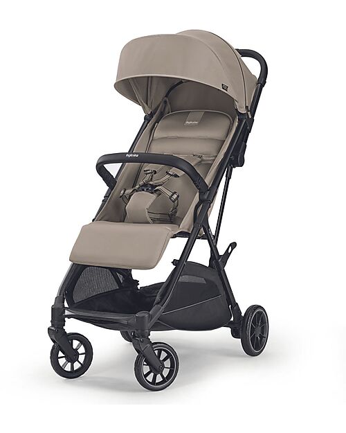 Inglesina Now Stroller - Black - Shot Beige - Folds by itself with a Touch Lights Strollers