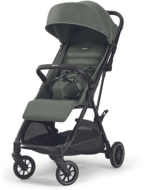 Inglesina Now Stroller - Black - Sprint Green - Folds by itself with a Touch Lights Strollers