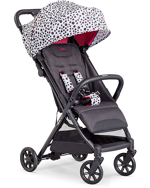 Inglesina Quid² Stroller - Polka Dots White - Ultra Compact and Extra Light Lights Strollers