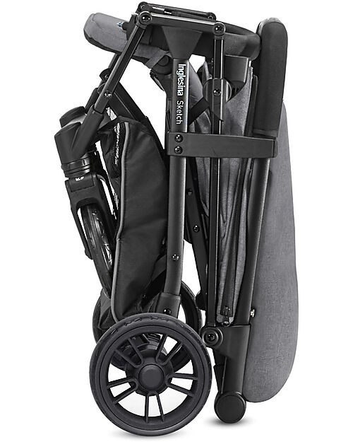 Inglesina Sketch Black Stroller - Grey - Versatile for Maximum Practicality Lights Strollers