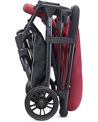 Inglesina Sketch Black Stroller - Red - Versatile for Maximum Practicality Lights Strollers