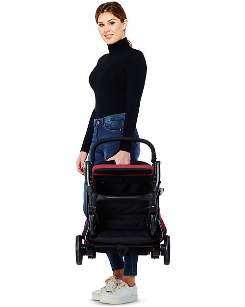 Inglesina Sketch Black Stroller - Red - Versatile for Maximum Practicality Lights Strollers