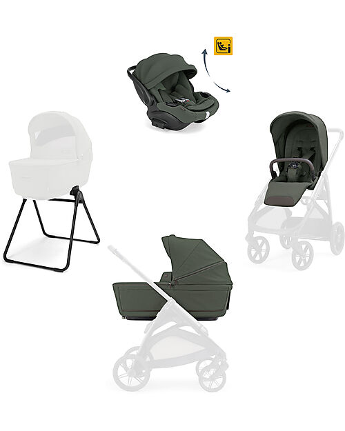 Inglesina System Quattro Aptica Darwin Recline EVO - Ivy Green Pushchairs