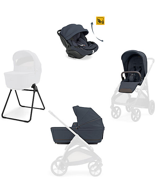 Inglesina System Quattro Aptica Darwin Recline EVO - Sapphire Blue Pushchairs