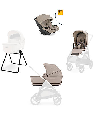 Inglesina System Quattro Aptica Darwin Recline EVO - Vicuna Beige Pushchairs