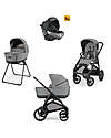 Inglesina System Quattro Aptica XT Darwin Canyon Grey + Frame Black Trio and Duo Strollers