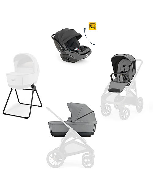 Inglesina System Quattro Aptica XT Darwin Recline EVO - Canyon Grey Pushchairs