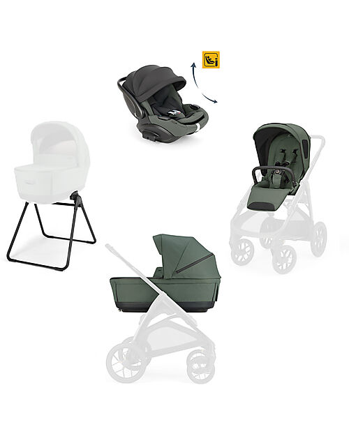 Inglesina System Quattro Aptica XT Darwin Recline EVO - Taiga Green Pushchairs