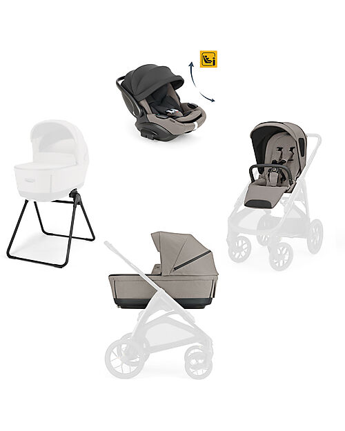 Inglesina System Quattro Aptica XT Darwin Recline EVO - Tundra Beige Pushchairs